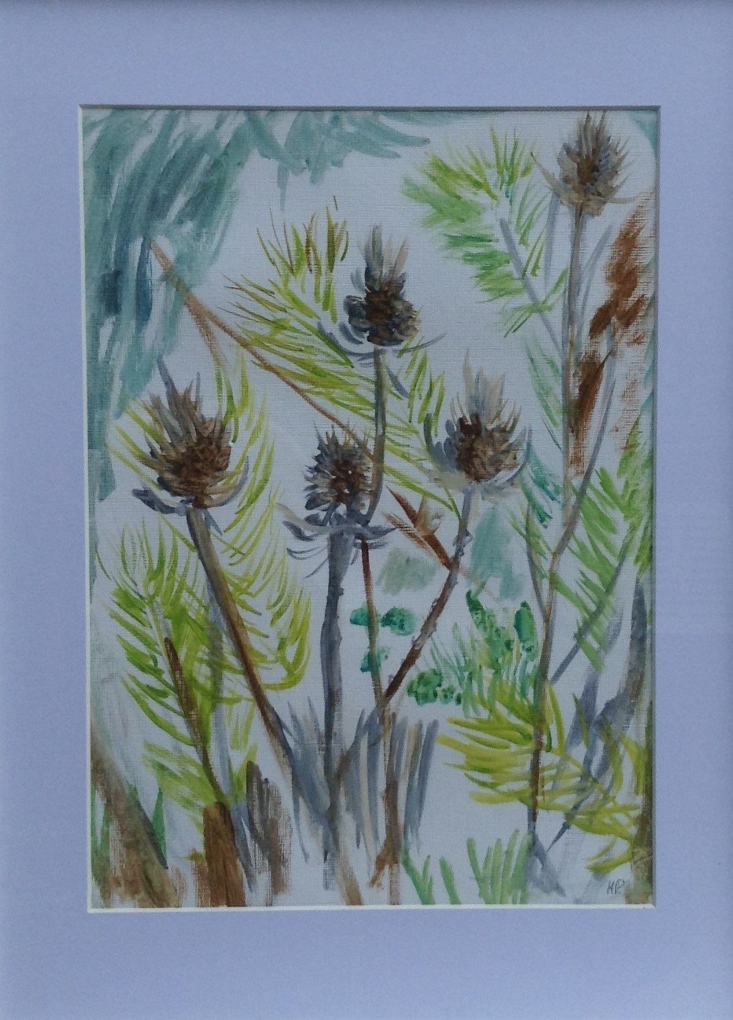 Teasel and Horsetails 25 x 20 cm